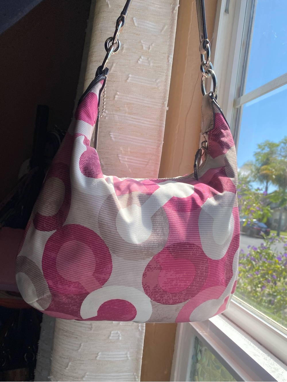 Coach Pink Sequence Kristen Shoulder Bag - Picture 5 of 5